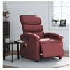 Image de Fauteuil de massage, relaxation électrique similicuir bordeaux