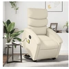 Image de Fauteuil de relaxation, massage, inclinable électrique similicuir crème