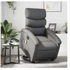 Image de Fauteuil de relaxation, massage, inclinable électrique similicuir gris