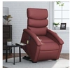 Image de Fauteuil de relaxation, massage, inclinable électrique similicuir bordeaux
