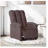 Image de Fauteuil réglable électrique tissu marron foncé