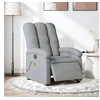 Image de Fauteuil de massage, relaxation électrique réglable tissu gris clair