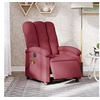 Image de Fauteuil de massage, relaxation électrique réglable tissu bordeaux