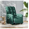 Image de Fauteuil de massage, relaxation électrique réglable tissu vert foncé