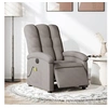 Image de Fauteuil de massage, relaxation électrique réglable tissu taupe