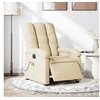 Image de Fauteuil de massage, relaxation électrique réglable tissu crème