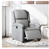 Image de Fauteuil électrique réglable tissu gris clair
