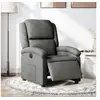 Image de Fauteuil inclinable électrique Gris foncé Tissu