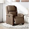 Image de Fauteuil réglable électrique tissu marron
