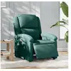 Image de Fauteuil réglable électrique tissu vert foncé