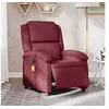 Image de Fauteuil de massage, relaxation électrique réglable tissu bordeaux