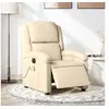 Image de Fauteuil de massage, relaxation électrique réglable tissu crème