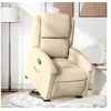 Image de Fauteuil de relaxation inclinable tissu crème