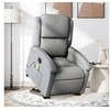 Image de Fauteuil de relaxation, massage, inclinable électrique réglable tissu gris clair