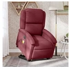 Image de Fauteuil de relaxation, massage, inclinable électrique réglable tissu bordeaux