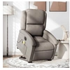 Image de Fauteuil de relaxation, massage, inclinable électrique réglable tissu taupe