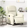 Image de Fauteuil de massage inclinable électrique crème similicuir