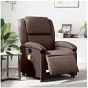 Image de Fauteuil de massage, relaxation électrique similicuir marron