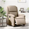 Image de Fauteuil de massage, relaxation électrique similicuir cappuccino