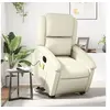 Image de Fauteuil de relaxation, massage, inclinable électrique similicuir crème
