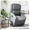 Image de Fauteuil de relaxation, massage, inclinable électrique similicuir gris