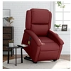 Image de Fauteuil de relaxation, massage, inclinable électrique similicuir bordeaux