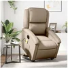 Image de Fauteuil de relaxation, massage, inclinable électrique similicuir cappuccino