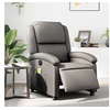 Image de Fauteuil de massage, relaxation électrique echt leer gris
