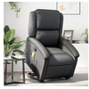 Image de Fauteuil de massage, relaxation echt leernoir