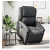 Image de Fauteuil de relaxation, massage, inclinable électrique echt leernoir