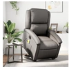 Image de Fauteuil de relaxation, massage, inclinable électrique echt leer gris
