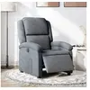 Image de Fauteuil électrique réglable tissu gris foncé