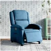 Image de Fauteuil électrique réglable velours bleu
