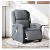 Image de Fauteuil de massage, relaxation électrique réglable velours gris foncé