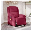 Image de Fauteuil de massage, relaxation électrique réglable velours bordeaux