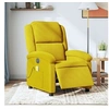 Image de Fauteuil de massage, relaxation électrique réglable velours jaune