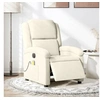 Image de Fauteuil de massage, relaxation électrique réglable velours crème