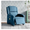 Image de Fauteuil inclinable de massage électrique bleu velours