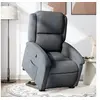 Image de Fauteuil de relaxation inclinable velours gris foncé