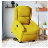 Image de stoel électrique réglable velours jaune