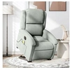 Image de Fauteuil de relaxation, massage, inclinable électrique réglable velours gris clair