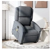 Image de Fauteuil de relaxation, massage, inclinable électrique réglable velours gris foncé