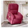 Image de Fauteuil de relaxation, massage, inclinable électrique réglable velours bordeaux
