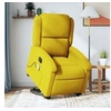Image de Fauteuil de relaxation, massage, inclinable électrique réglable velours jaune