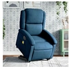 Image de Fauteuil inclinable de massage électrique bleu velours 3204343