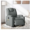 Image de Fauteuil de massage, relaxation électrique réglable tissu gris foncé