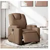 Image de Fauteuil de massage, relaxation électrique réglable tissu marron