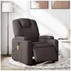 Image de Fauteuil de massage, relaxation électrique réglable tissu marron foncé