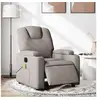 Image de Fauteuil de massage, relaxation électrique réglable tissu taupe