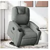 Image de Fauteuil de relaxation inclinable tissu gris foncé